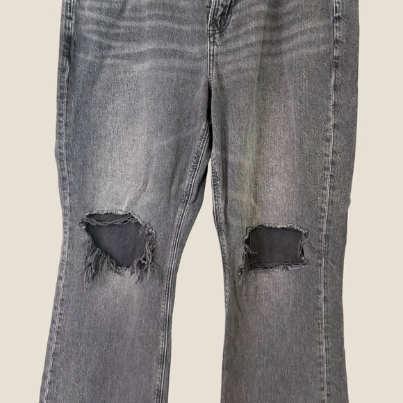 American Eagle 90s Bootcut Jeans Womens Black Cotton Blend Size 14 Short - Picture 4 of 12